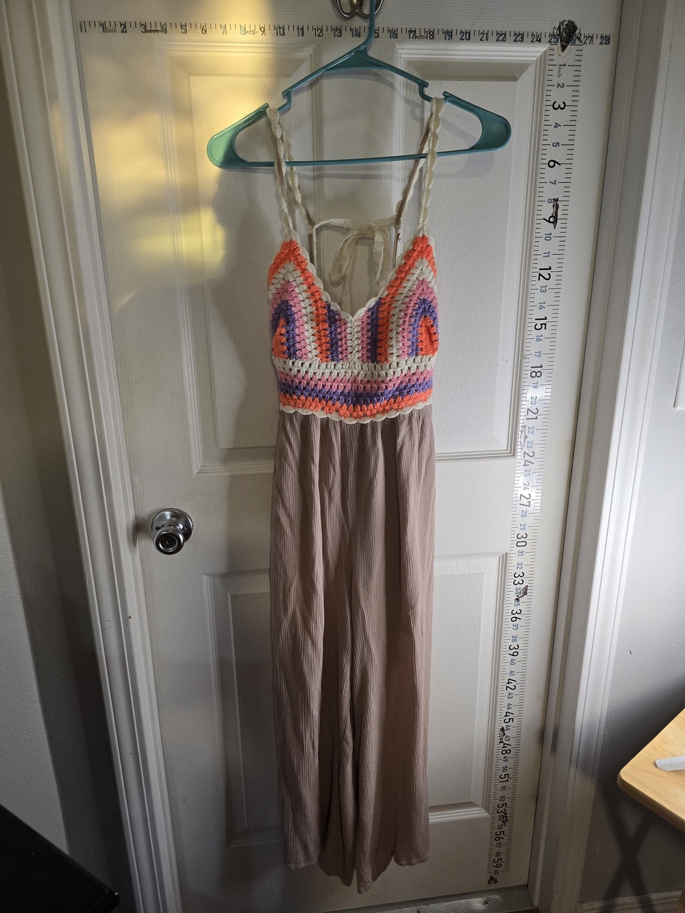 Davi & Dani Cream and White Knit-Trim Top